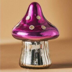 Anthropologie Fungi Woody Mistletoe & Moss Glass Candle Pink Decor Gift